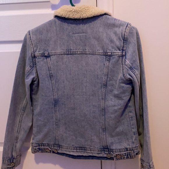 Denim Faux Wool Jacket - Picture 2 of 4